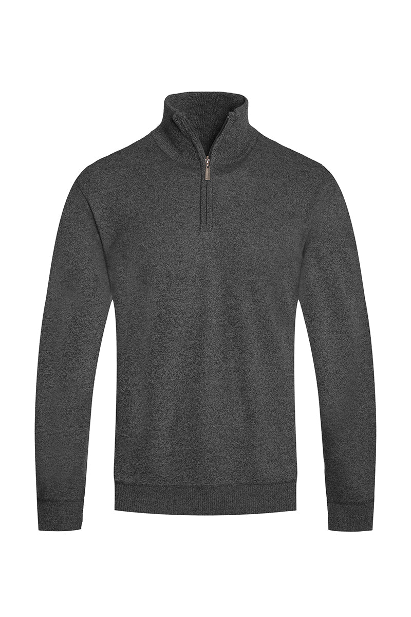 Solid Quarter Zip Sweater