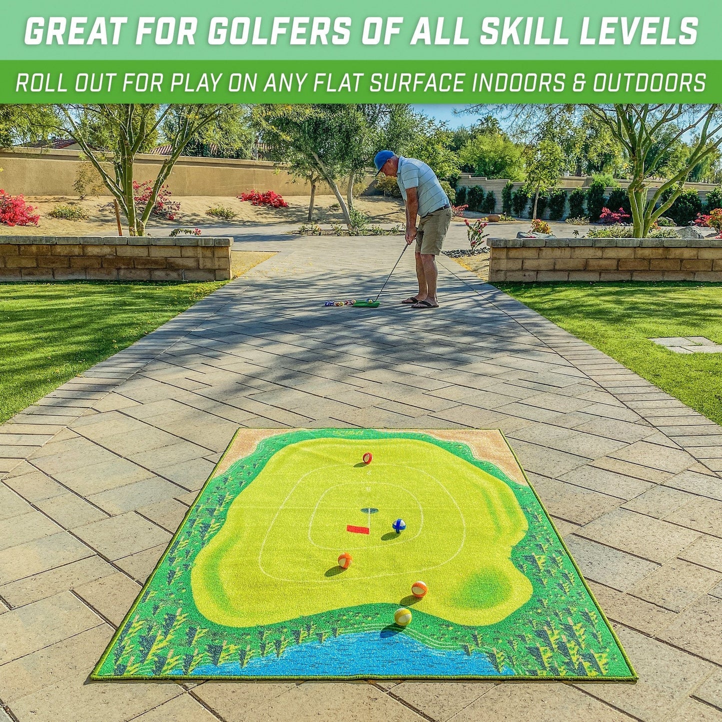 Golf Chipping Mat Game Set