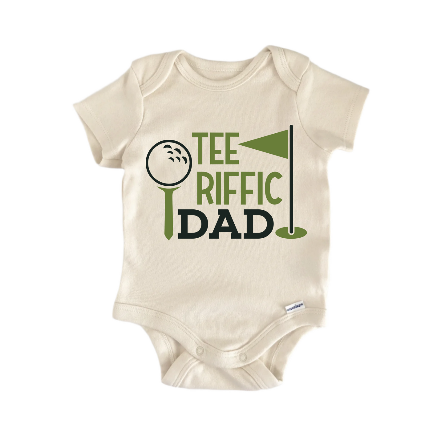 Tee Riffic Dad  Golf - Baby Boy Girl Clothes  Bodysuit Funny Cute-0