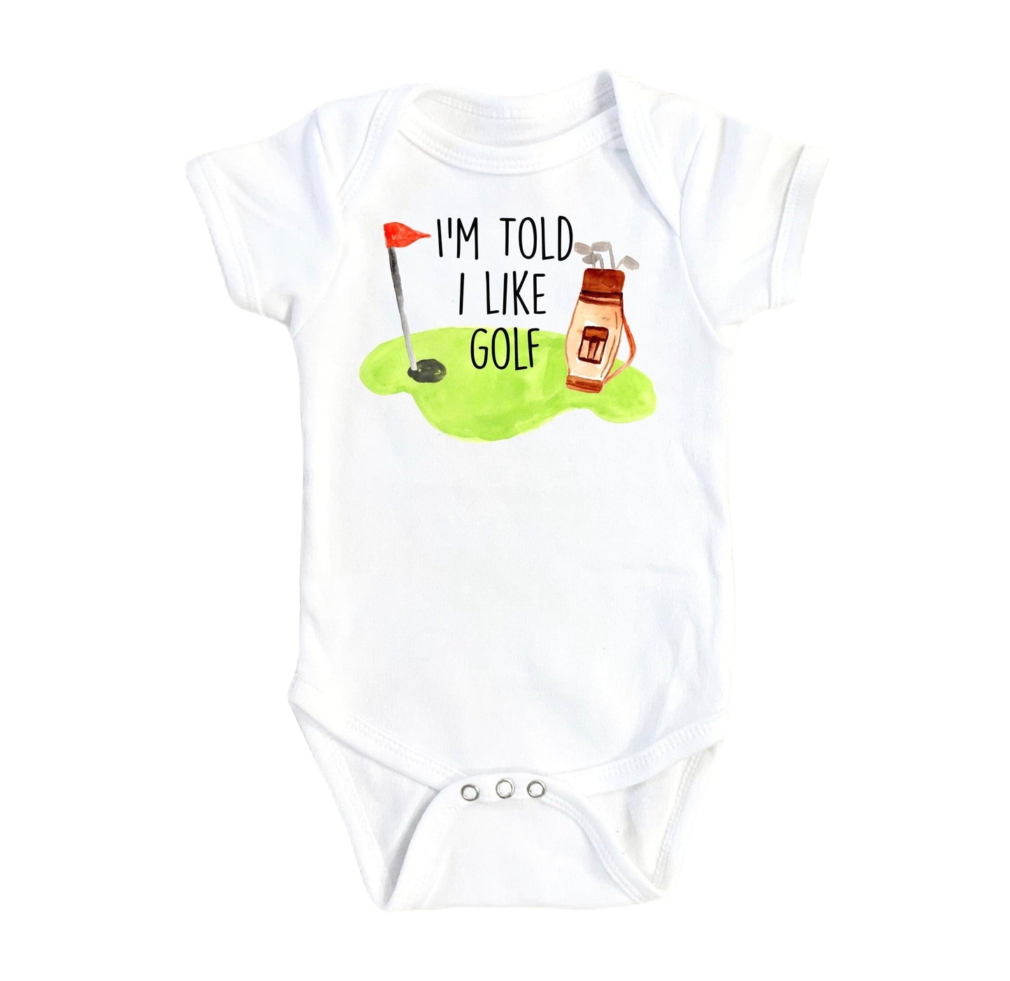 I Love Golf - Baby Boy Girl Clothes Infant Bodysuit Funny Cute Newborn-0